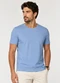 Select - Camiseta Masculina Básica em Malha Drop Azul - variação: Azul