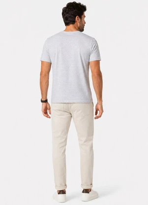Select - Camiseta Masculina Básica em Malha Drop Cinza - SELECT