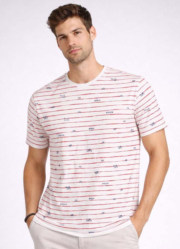 Select - Camiseta Masculina Básica Gola Redonda Bege