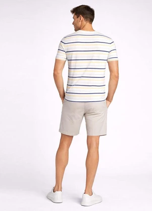 Select - Camiseta Masculina Básica Gola Redonda Bege - SELECT