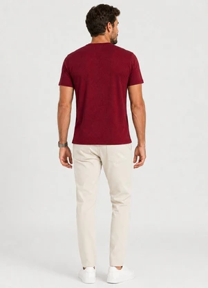 Select - Camiseta Masculina Básica  Malha Rover Vermelho - SELECT