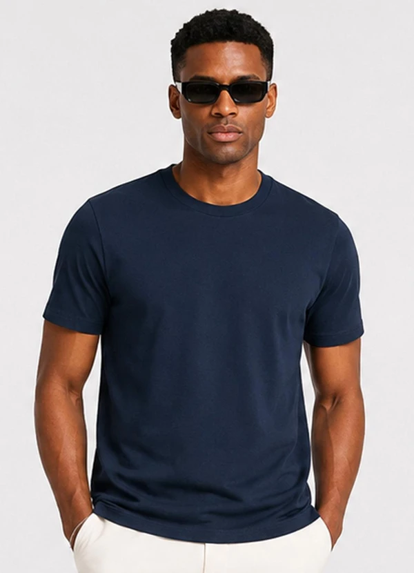 Select - Camiseta Masculina Básica Manga Curta Azul