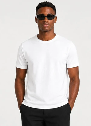 Select - Camiseta Masculina Básica Manga Curta Branco - SELECT