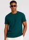 Select - Camiseta Masculina Básica Manga Curta Branco - variação: Verde