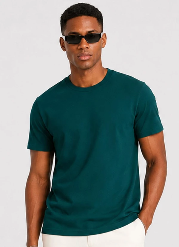 Select - Camiseta Masculina Básica Manga Curta Verde