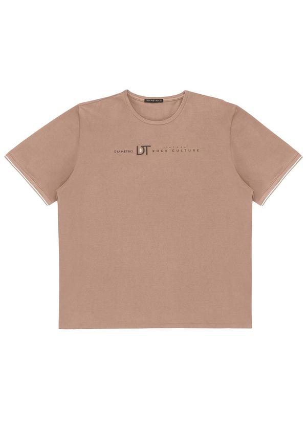 Diametro - Camiseta Masculina Básica Marrom