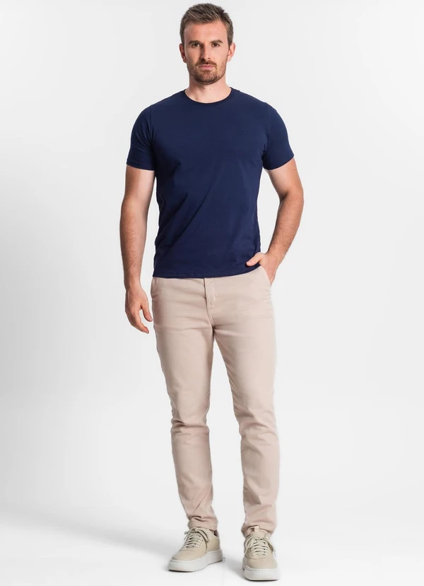 Diametro - Camiseta Masculina Básica Meia Malha Azul 3