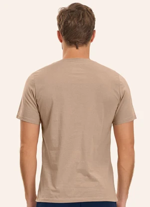 Diametro - Camiseta Masculina Básica Meia Malha Marrom - DIAMETRO