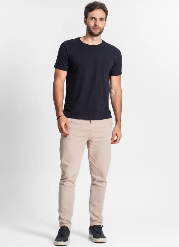 Diametro - Camiseta Masculina Básica Meia Malha Preto 3