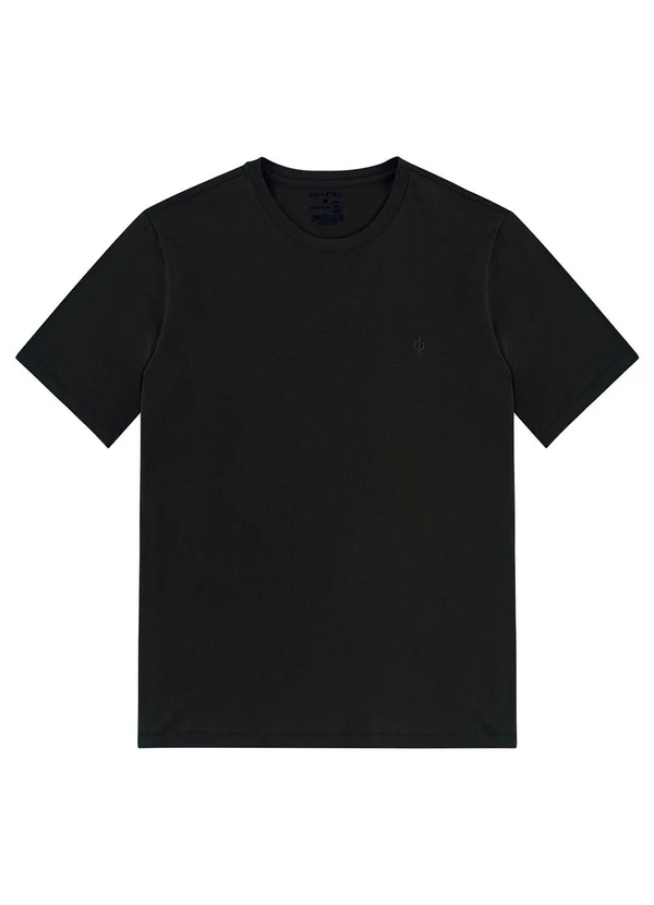 Diametro - Camiseta Masculina Básica Meia Malha Preto 5