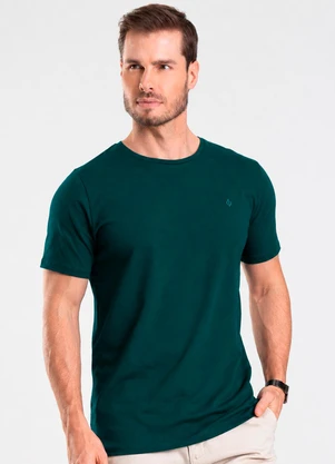 Diametro - Camiseta Masculina Básica Meia Malha Verde - DIAMETRO