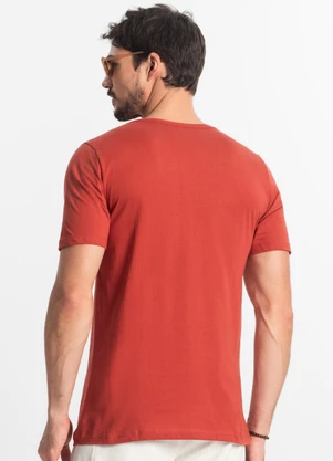 Diametro - Camiseta Masculina Básica Meia Malha Vermelho - DIAMETRO