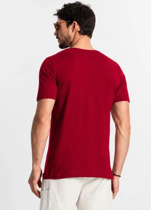 Diametro - Camiseta Masculina Básica Meia Malha Vermelho - DIAMETRO