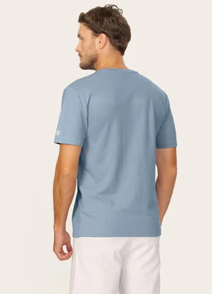 Diametro - Camiseta Masculina Básica Pique Azul - DIAMETRO