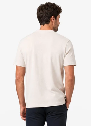 Diametro - Camiseta Masculina Básica Pique Bege - DIAMETRO