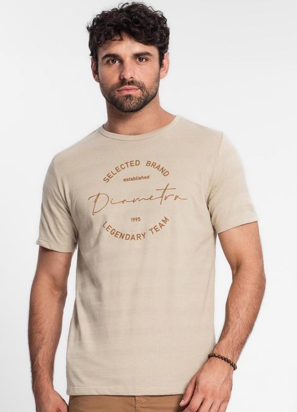 Diametro - Camiseta Masculina Bege