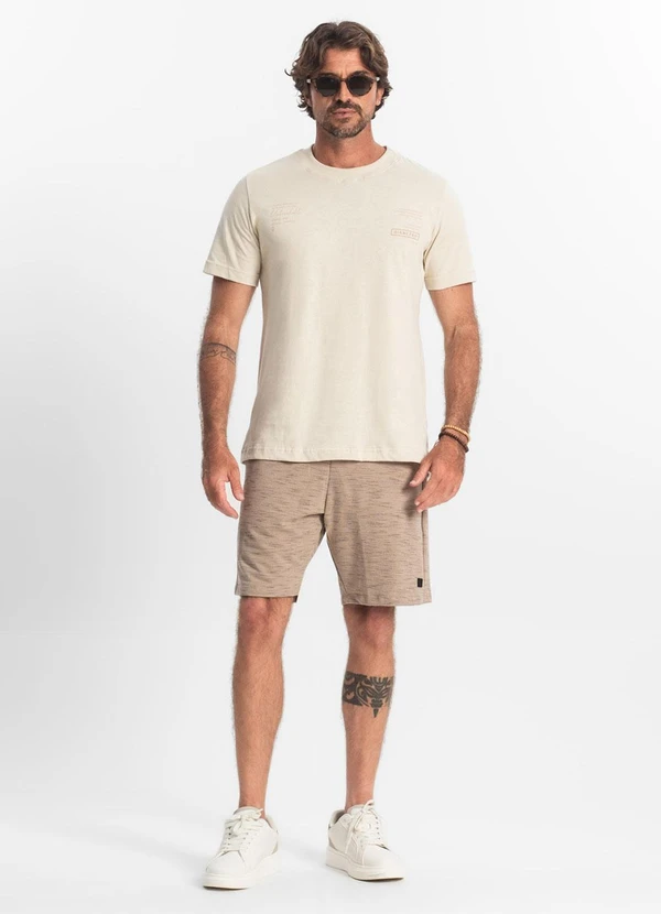 Diametro - Camiseta Masculina Bege 3