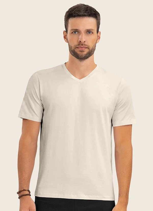 Diametro - Camiseta Masculina Bege
