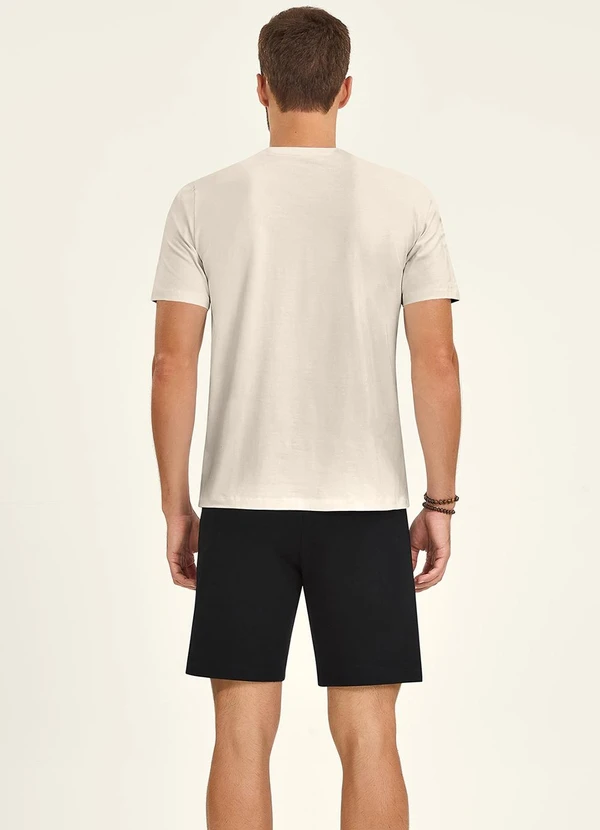 Diametro - Camiseta Masculina Bege 4