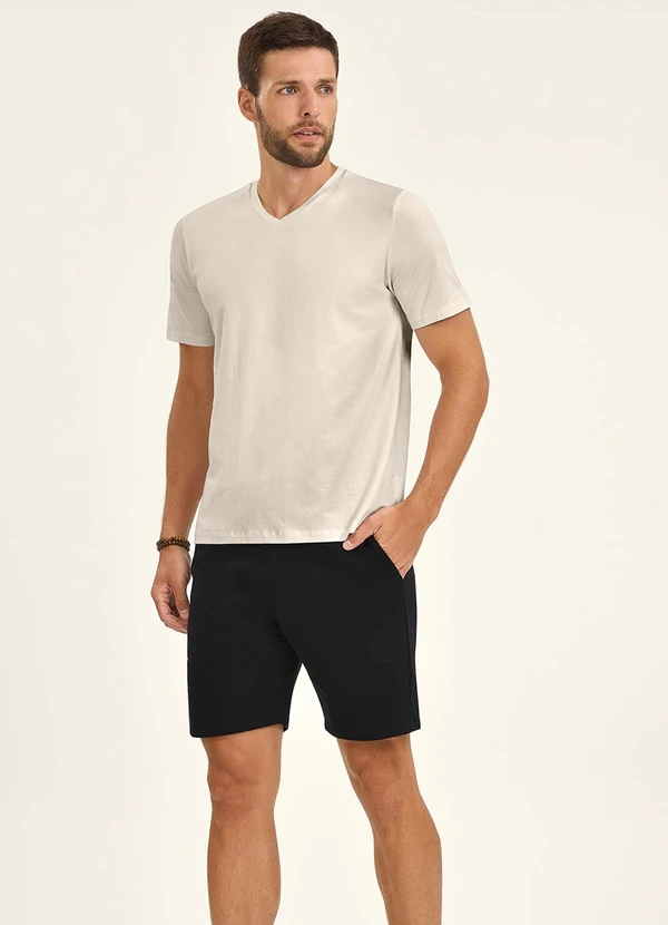 Diametro - Camiseta Masculina Bege 5