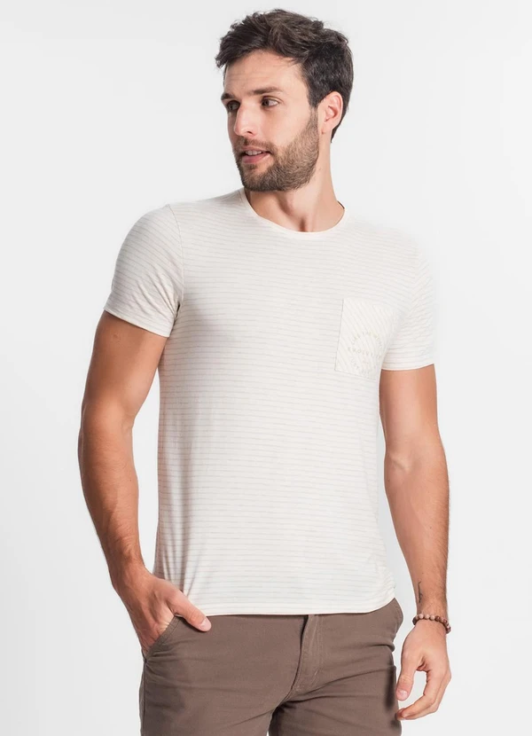 Rovitex - Camiseta Masculina Bege