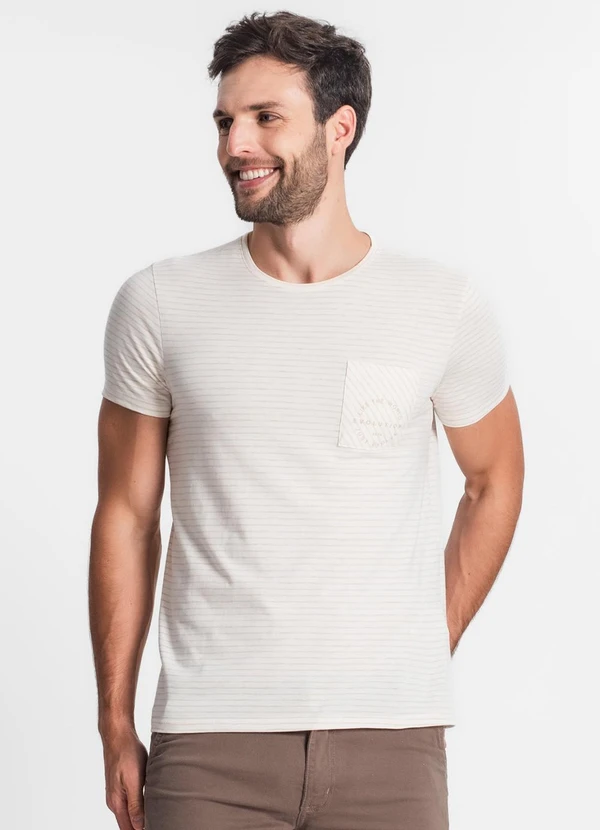 Rovitex - Camiseta Masculina Bege 4
