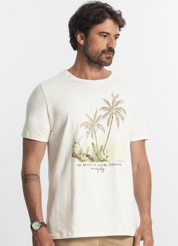 Diametro - Camiseta Masculina Bege