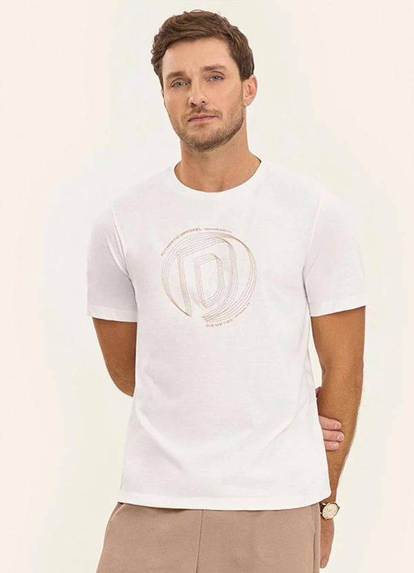 Diametro - Camiseta Masculina Bege 4