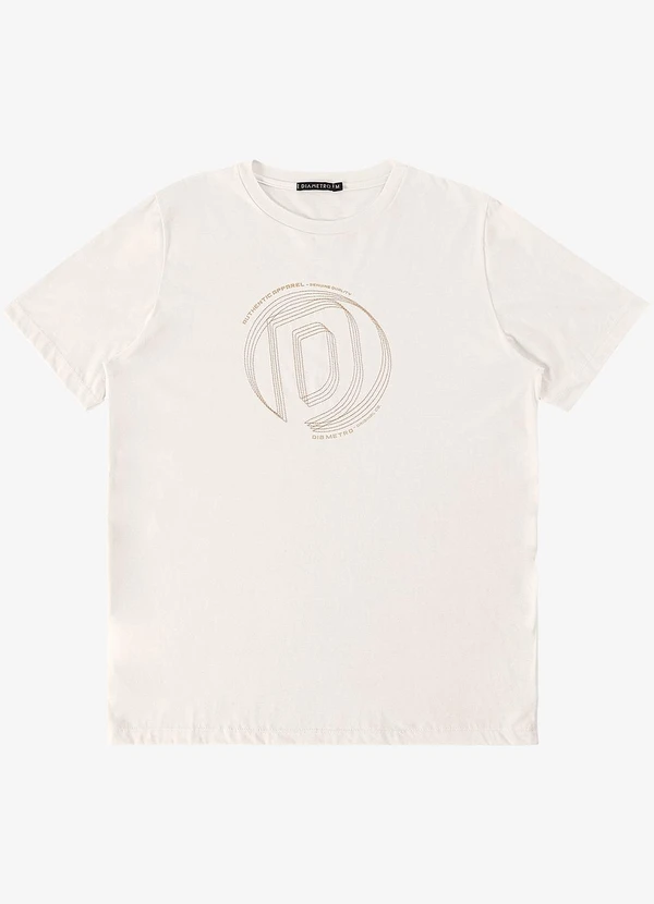 Diametro - Camiseta Masculina Bege 5