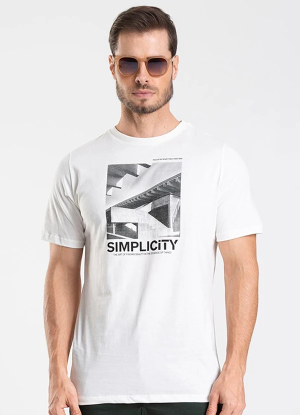 Diametro - Camiseta Masculina Bege