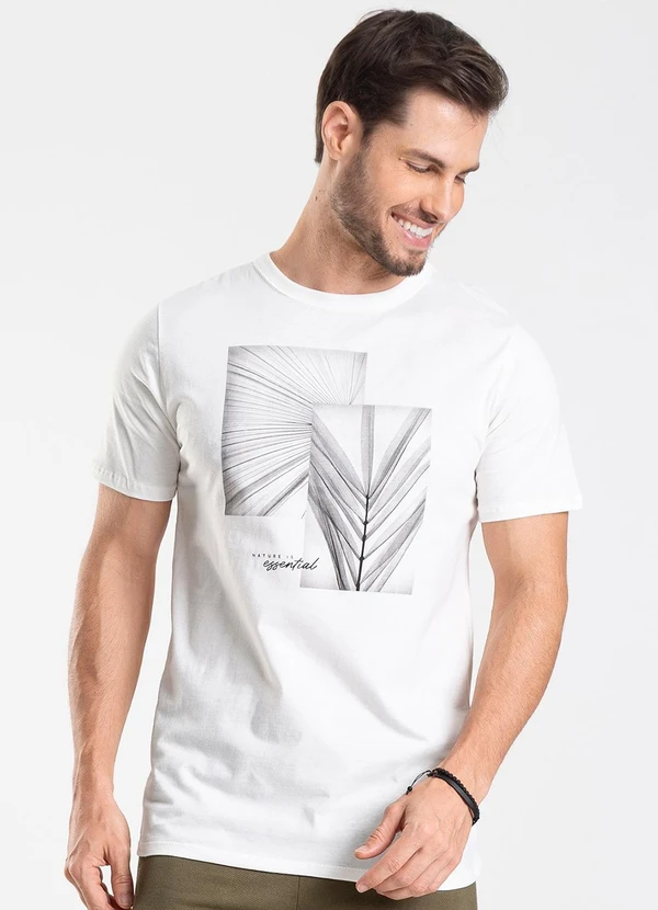Diametro - Camiseta Masculina Bege 3