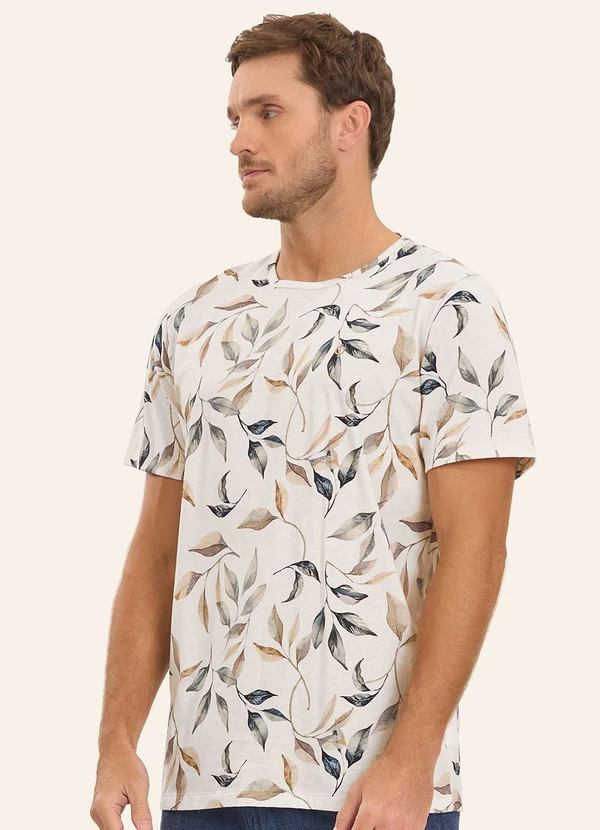 Diametro - Camiseta Masculina Bege 4