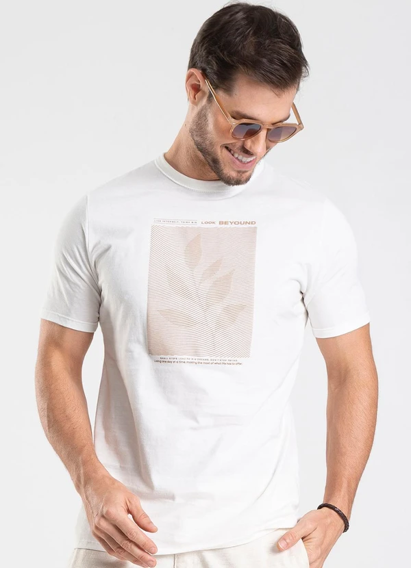 Diametro - Camiseta Masculina Bege 3
