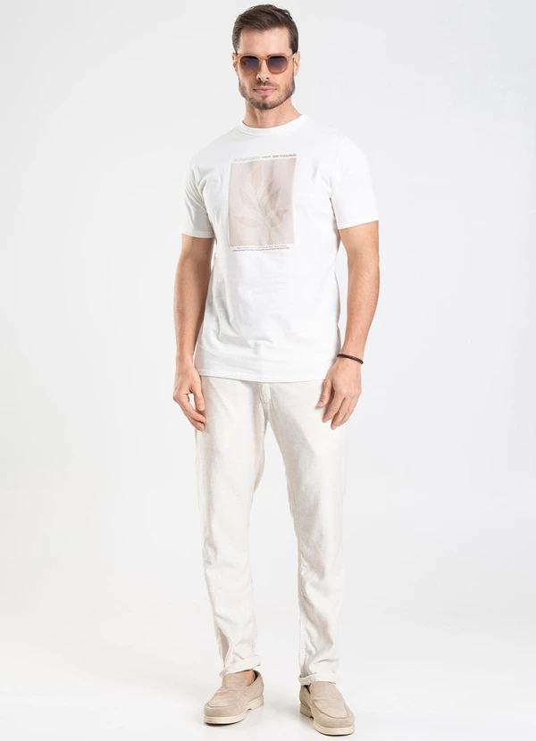 Diametro - Camiseta Masculina Bege 4