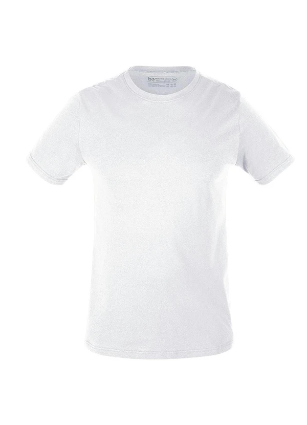 Basicamente - Camiseta Masculina Branca com Mangas Curtas 13