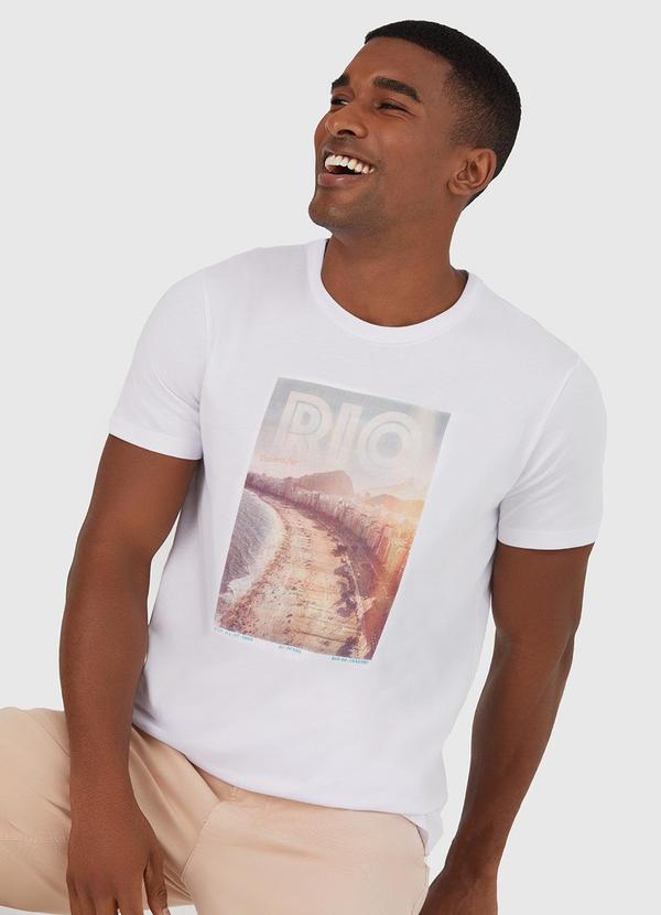 Malwee - Camiseta Masculina Branco