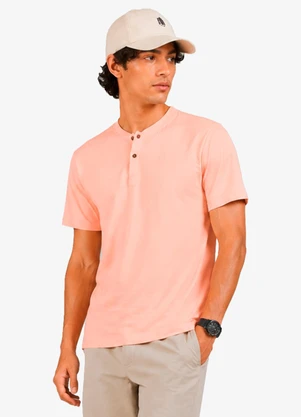 Minty - Camiseta Masculina com Cadarço Decorativo Rosa - MINTY