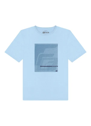 Fico - Camiseta Masculina com Estampa em Malha Azul - FICO