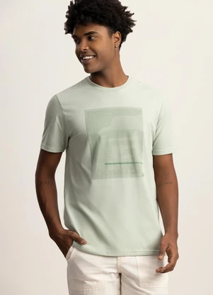 Fico - Camiseta Masculina com Estampa em Malha Verde - FICO