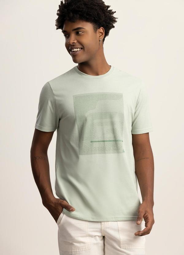 Fico - Camiseta Masculina com Estampa em Malha Verde