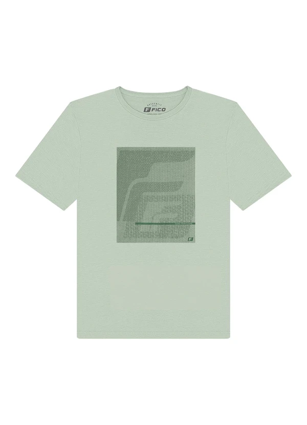 Fico - Camiseta Masculina com Estampa em Malha Verde 3