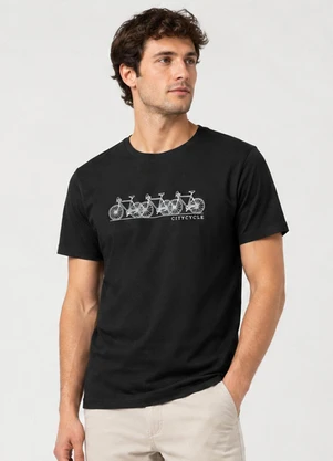 Select - Camiseta Masculina com Estampa Preto - SELECT