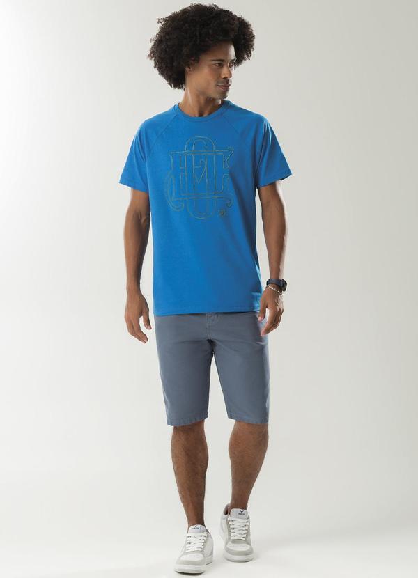 Exco - Camiseta Masculina com Relevo Azul 2