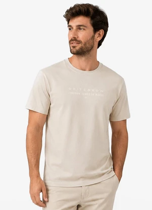 Diametro - Camiseta Masculina Cotton Leve Bege - DIAMETRO