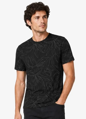 Diametro - Camiseta Masculina Cotton Leve Estampada Preto - DIAMETRO
