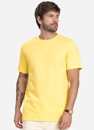 Diametro - Camiseta Masculina Cotton Listrado Amarelo - DIAMETRO