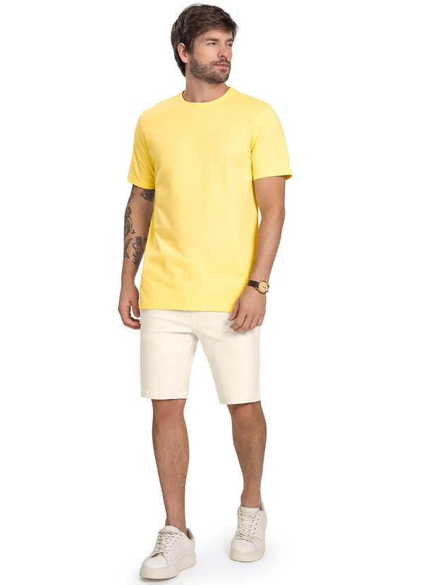 Diametro - Camiseta Masculina Cotton Listrado Amarelo 2