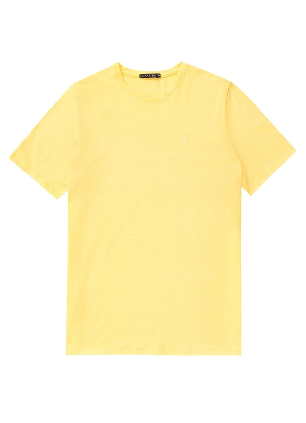 Diametro - Camiseta Masculina Cotton Listrado Amarelo 3