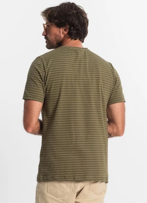 Diametro - Camiseta Masculina Cotton Listrado Verde - DIAMETRO