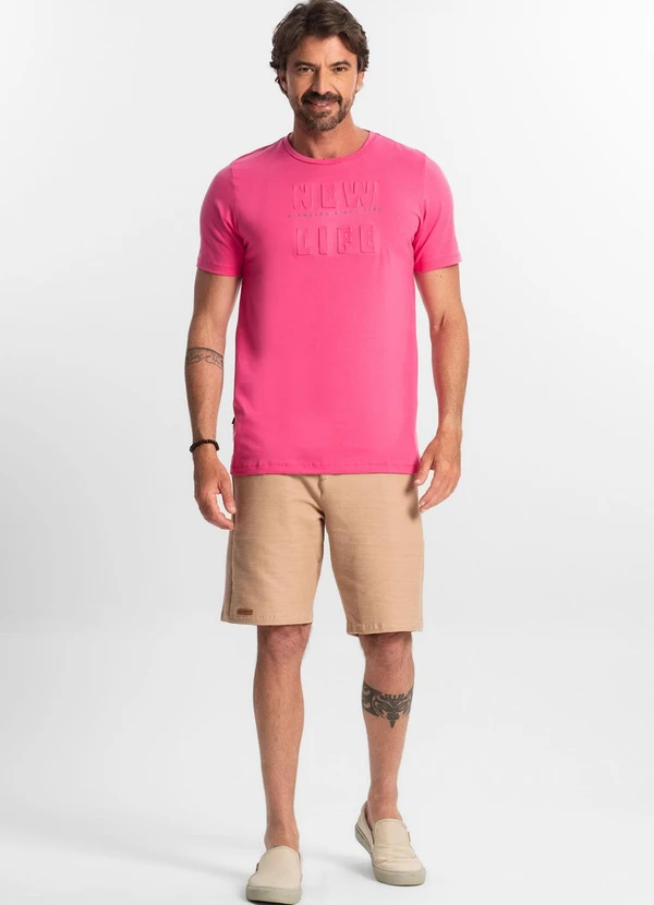 Diametro - Camiseta Masculina Rosa 3